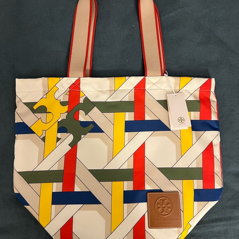 Tory Burch Multicolor Geometric Tote - Picture 2 of 5